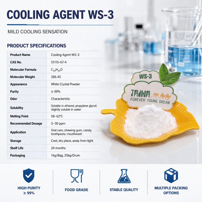 Xian Taima WS-3 cooling agent powder and crystals for professional blending