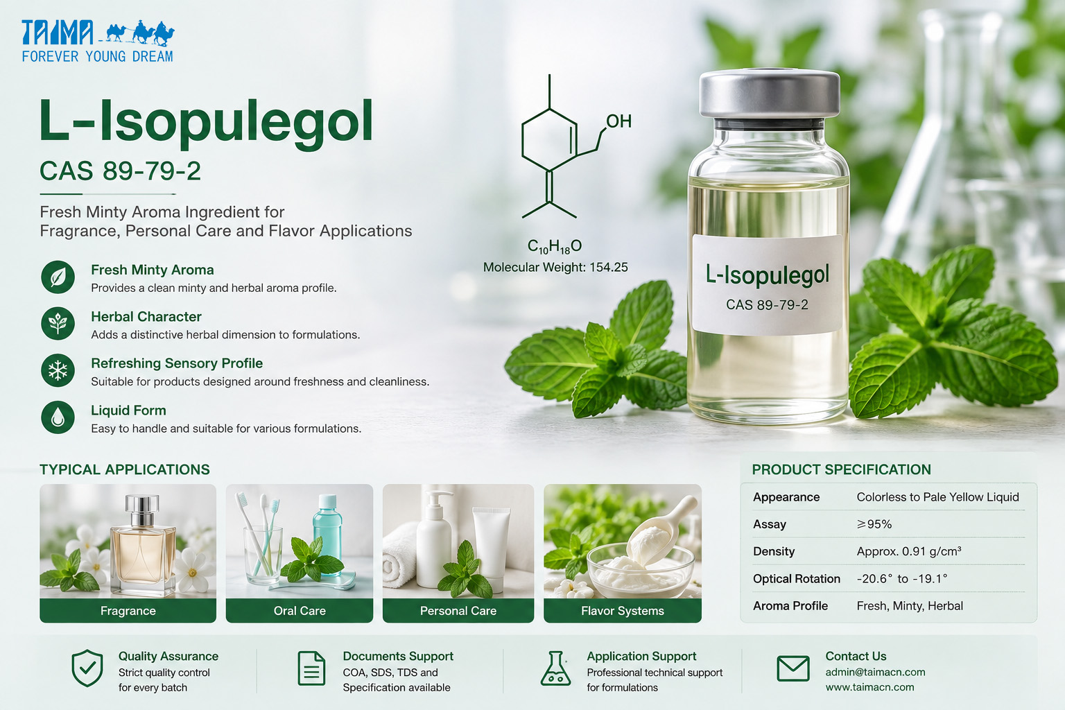 L-Isopulegol for Personal Care and Oral Care Applications