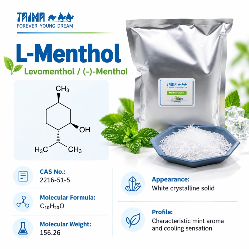 L-Menthol Levomenthol chemical structure and technical information